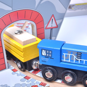 สำหรับทุกเพศ Thomas รถไฟเกลียวติดตามโมเดลไม้2 + ปี DIY ของเล่นที่ปรับแต่งได้ CPC บล็อกก่อสร้างทาสีเด็กอัจฉริยะ