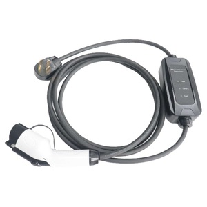 CE IP67 120 V 47-63Hz akım ayarlama tipi A RCD SAEJ1772 gösterge ışığı taşınabilir elektrikli araba pil şarj cihazı - Product Image 3