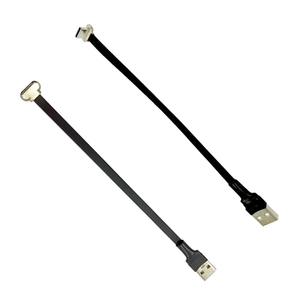 USB แบบ90องศาชนิด C 20ซม. USB 2.0บางแบนนุ่มยืดหยุ่น FPC สายชาร์จ FPV brushless มือถือ gimbal monit 5A ปัจจุบัน