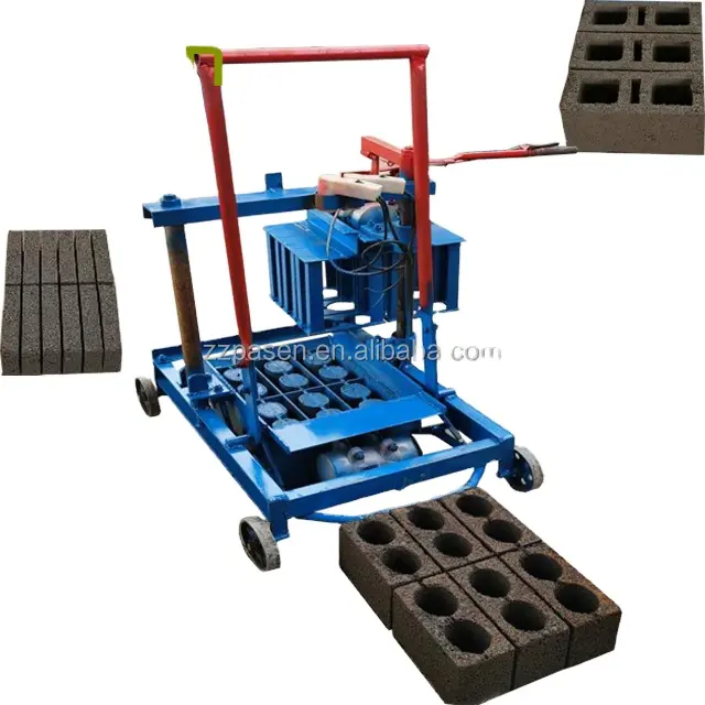 Concrete Hollow Block Making Machine manual hollow price concrete block maker cement clay brick making machine