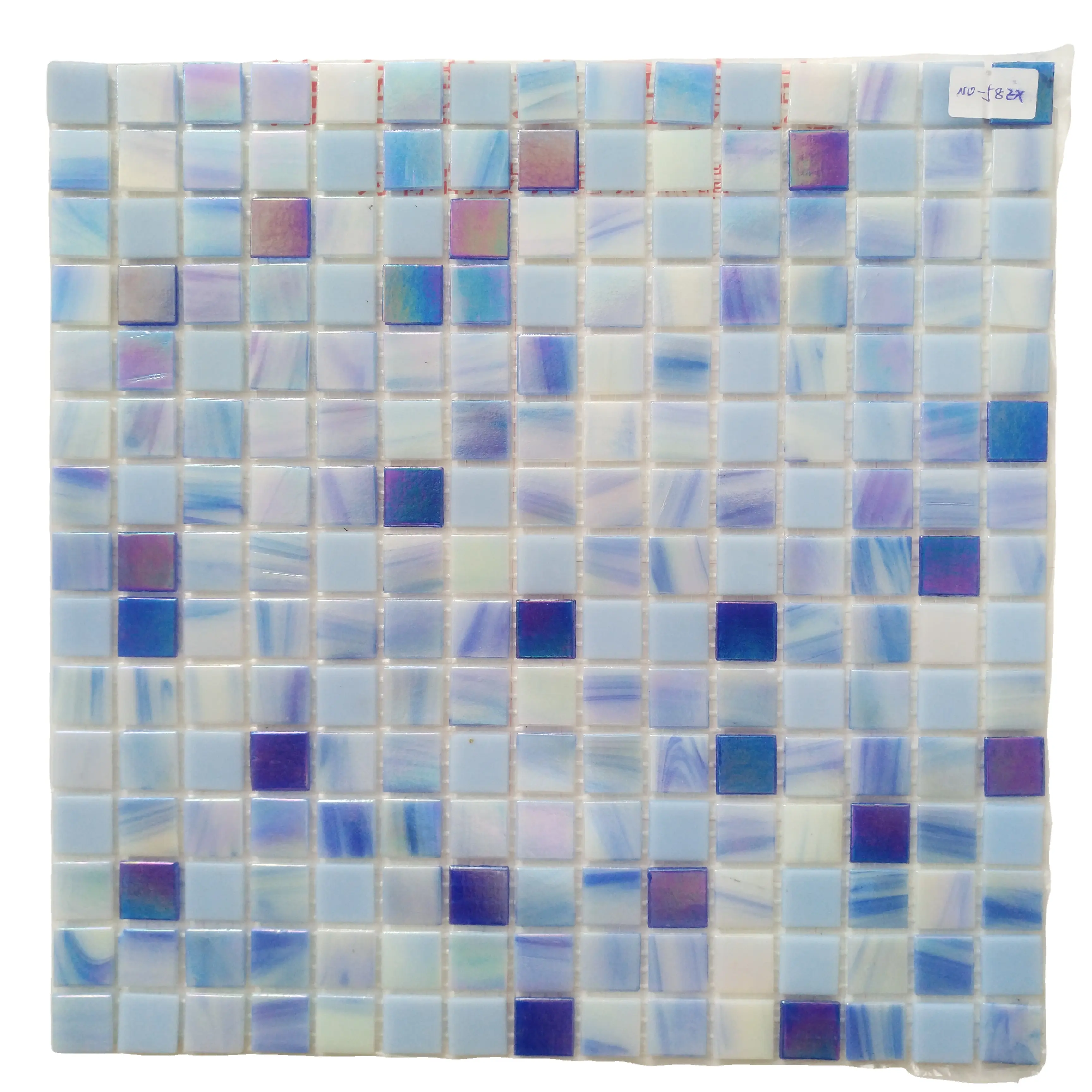 Azulejos de mosaico de cristal de espiga plateada, láminas de vidrio para baño, pieza de mosaico