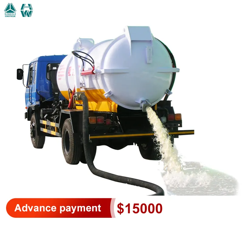 Howo 18000L litres camion de réservoir résistant de vide de camion d'aspiration d'eaux d'égout du vide 4x2 avec la pompe d'eaux d'égout