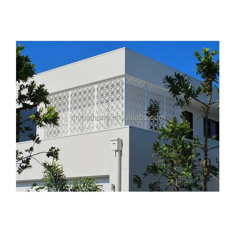 Aluminum Decorative Window Privacy Screen Covering Panel Laser Cut Facade Panels Wall Cladding Outdoor Application Curtain Walls