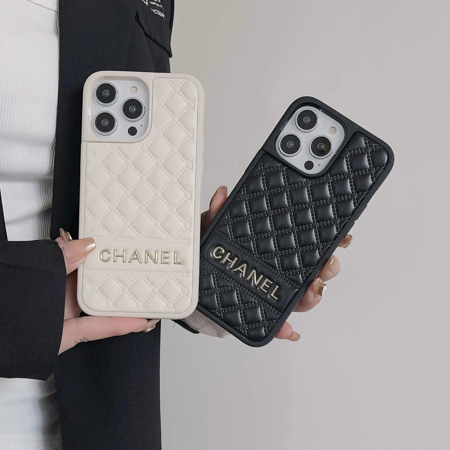 Merek Fashion Pradaing Pu kulit casing ponsel tahan guncangan ponsel casing pelindung untuk iPhone 14 plus 13 12 11 Pro max XS XR penutup