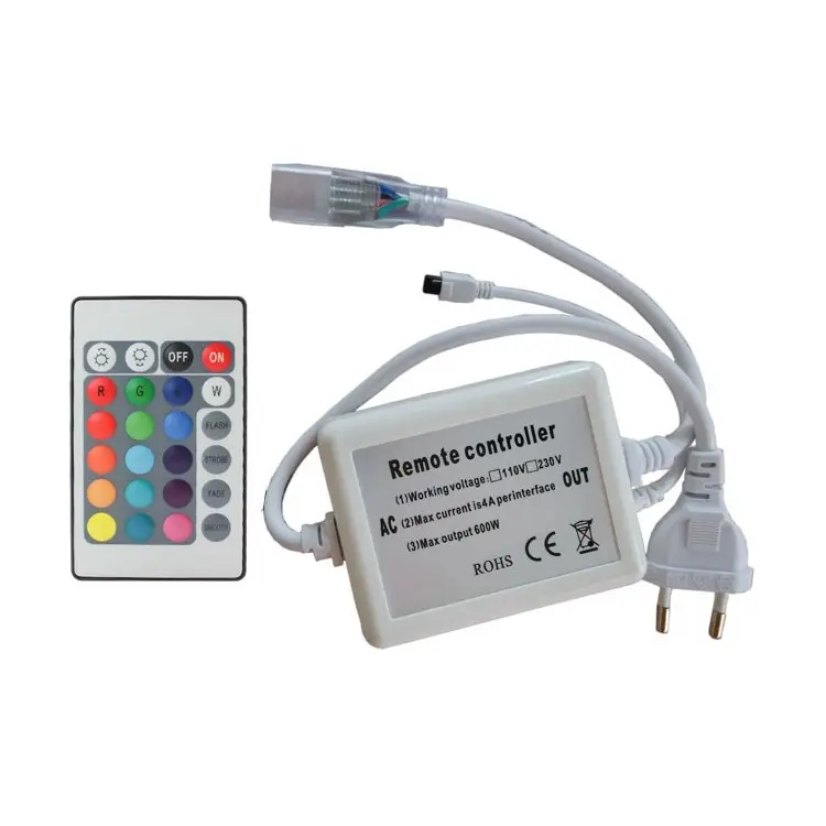 24 Tasten Hochspannungs-LED-Licht RGB-Farbwechsel Infrarot-Wireless-Controller AC 220V 110V GRB IR-Fernbedienung LED-Dimmer