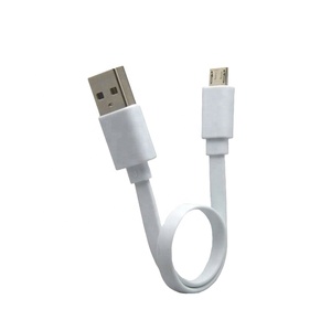 Power Bank Cable Customized <strong>20cm</strong> Micro <strong>Usb</strong> Cable Short Flat <strong>Usb</strong> for Headsets 2A Charging Cord