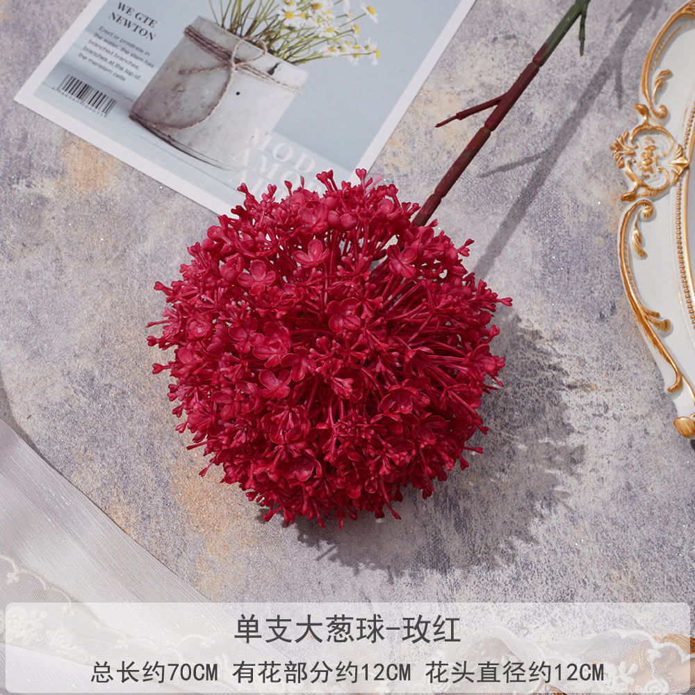 L-Single Boule d'oignon vert-Rose Rouge