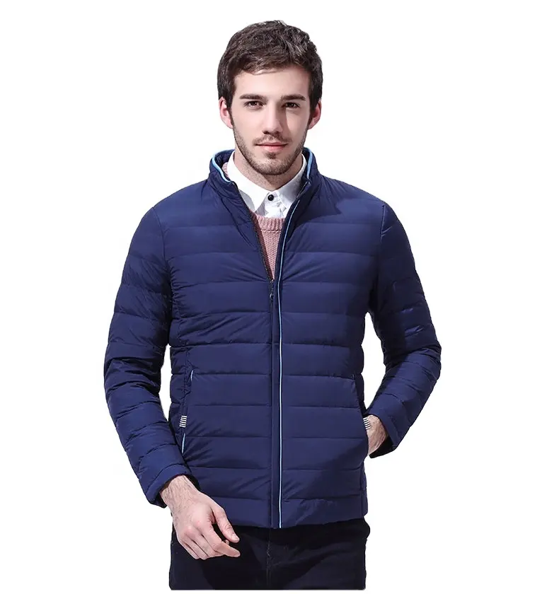 Sobretudo de casaco leve personalizado, popular, alta qualidade, curto, jaqueta, casaco de inverno para homens