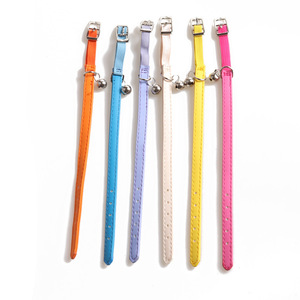 Luxury Cat Collar New Macaron Color PU Material Colorful Small Collar with Padded Leash <strong>Lights</strong> Cute Pet Cat Collar Style - Product Image 4