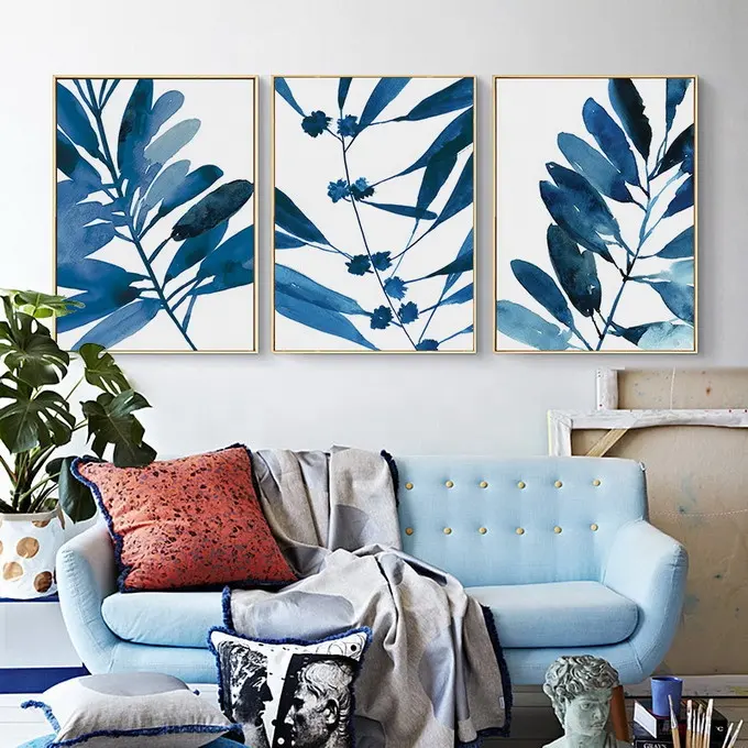 best selling classic modern leaf leaves artistic home decor wall art painting fashion beautiful simple luxury
