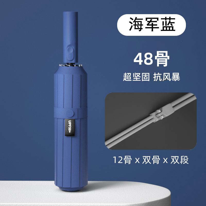 Blackout 48-ribbed fabric cover, dark blue