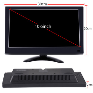 Monitor LCD HD de 11,6 pulgadas para coche y Mini ordenador de TV, pantalla a Color, 2 canales, entrada de vídeo, Monitor de seguridad con altavoz VGA - Product Image 6