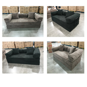 Canapé de sol en mousse à mémoire de forme sans accoudoirs Canapé-lit pliant convertible à combinaison libre pour salon et chambre à coucher - Product Image 6