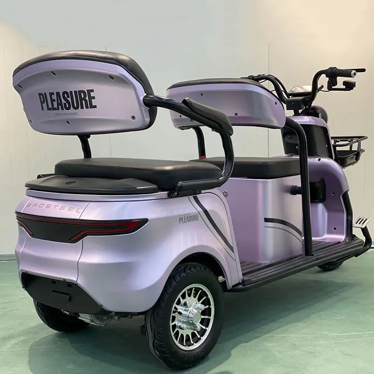 Mini Tricycle de Scooter électrique à trois roues avec toit pour adulte rose Max noir vert argent corps moteur batterie de puissance acide