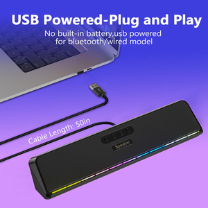 RGB LED Display Wireless <strong>Computer</strong> Speakers 5W Output Power USB C Powered Surge Clear Sound for Desktop PC Laptop <strong>Monitor</strong> - Product Image 2
