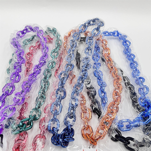 Fan zinciri kolye için toplu özelleştirilmiş renkli elektroliz plastik daire zinciri - Product Image 4