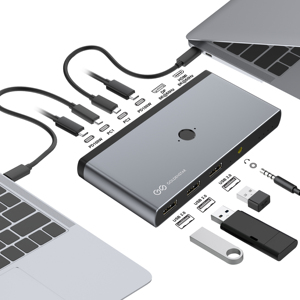 <strong>Kvm</strong> <strong>Switch</strong> 8K 60Hz <strong>KVM</strong> Extend Display USB 2 in 2 Out for 2 Computers Share 2 Monitors - Product Image 4