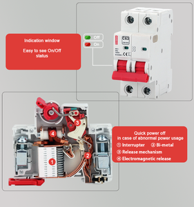 Disyuntor en miniatura, interruptor de transferencia manual, 3P N 110V, 2 polos, 6a, MCB, 10ka, uso más seguro de electricidad