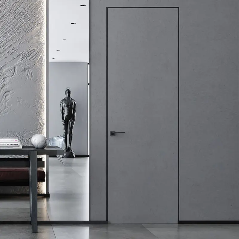 2022 the most luxurious types sound proof door 30 x 78 black invisible solid interior frameless doors system for home