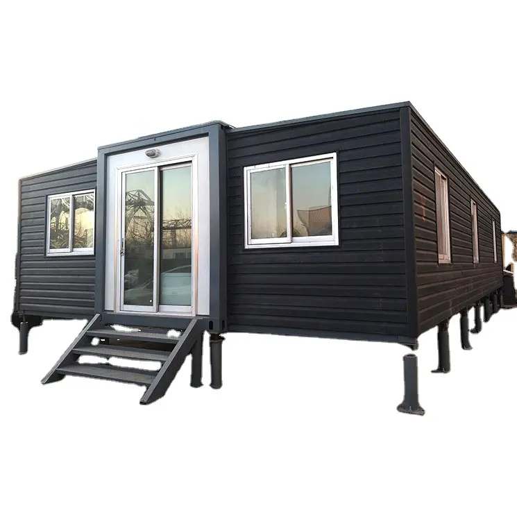 Casas modulares personalizadas de luxo Casa pré-fabricada extensível 3 quartos e sala Comprar Shipping Container Casa personalizada