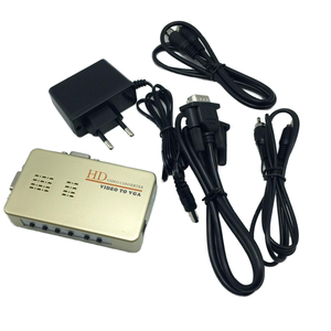 Adaptador de video por componentes a VGA con caja convertidora de monitor LCD a color Características Pantalla de salida AV