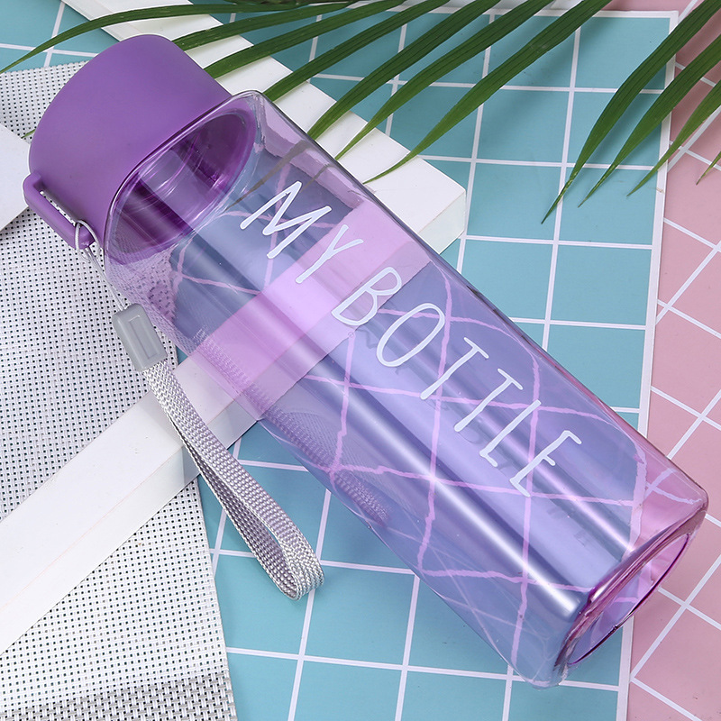 Round-lid purple square cup
