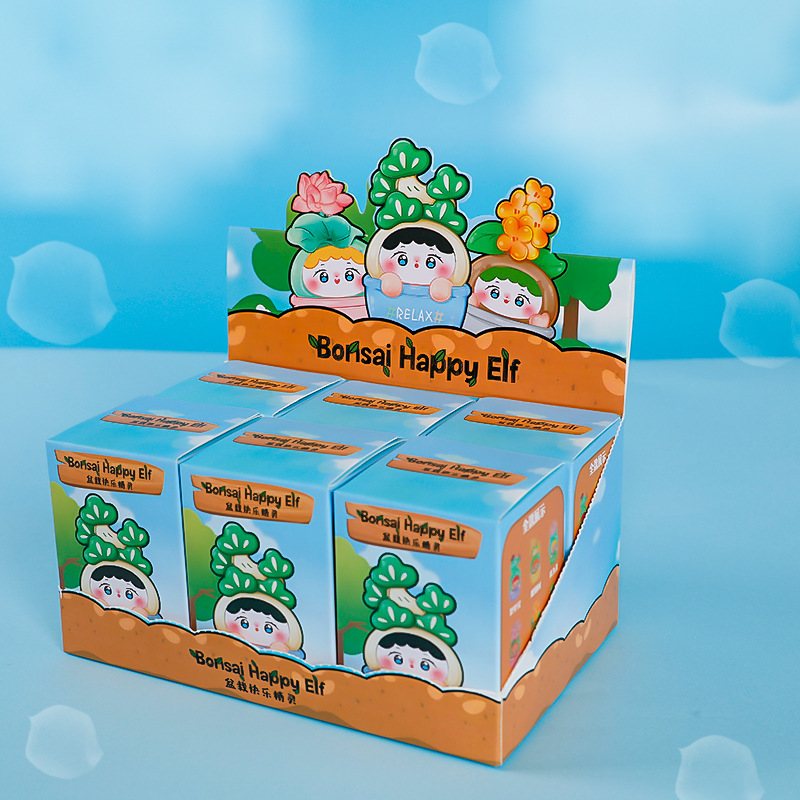 Ensemble de 6 lutins heureux en pot