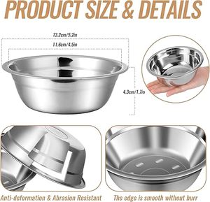 15 Pcs Pets <span class=keywords><strong>Bowl</strong></span> Bulk Aço Inoxidável <span class=keywords><strong>Dog</strong></span> and Cat Bowls Metal Small Puppy Raised Food and Water Dish for Cage - Product Image 2