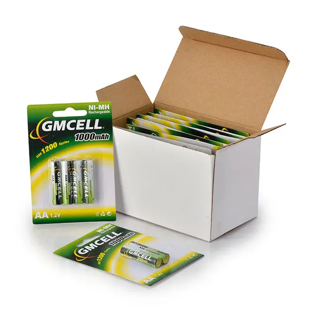 GMCELL Rechargeable Solar AA Battery Nimh AA1000 1000mah 1.2v Rechargeable Battery