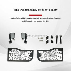 Chất lượng cao mangan thép nhện nửa cửa sửa đổi phía sau xem gương cho <span class=keywords><strong>Jeep</strong></span> <span class=keywords><strong>Wrangler</strong></span> JK & JL, bên ngoài phụ kiện trang trí - Product Image 3