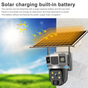 V380 nuovo arrivo AOV telecamera di sicurezza ad energia solare sempre on line batteria Wireless rete esterna 3MP solare 4G fotocamera - Product Image 6