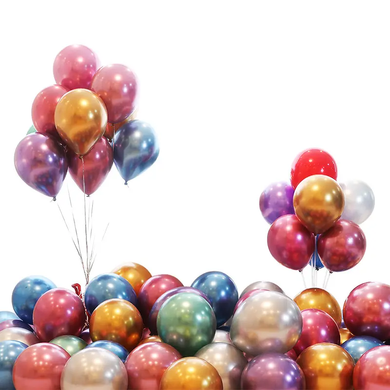 Ballons en Latex de perles métalliques brillantes de 5, 10, 12 pouces, Chrome épais, couleurs métalliques, ballons gonflables, décoration de fête d'anniversaire