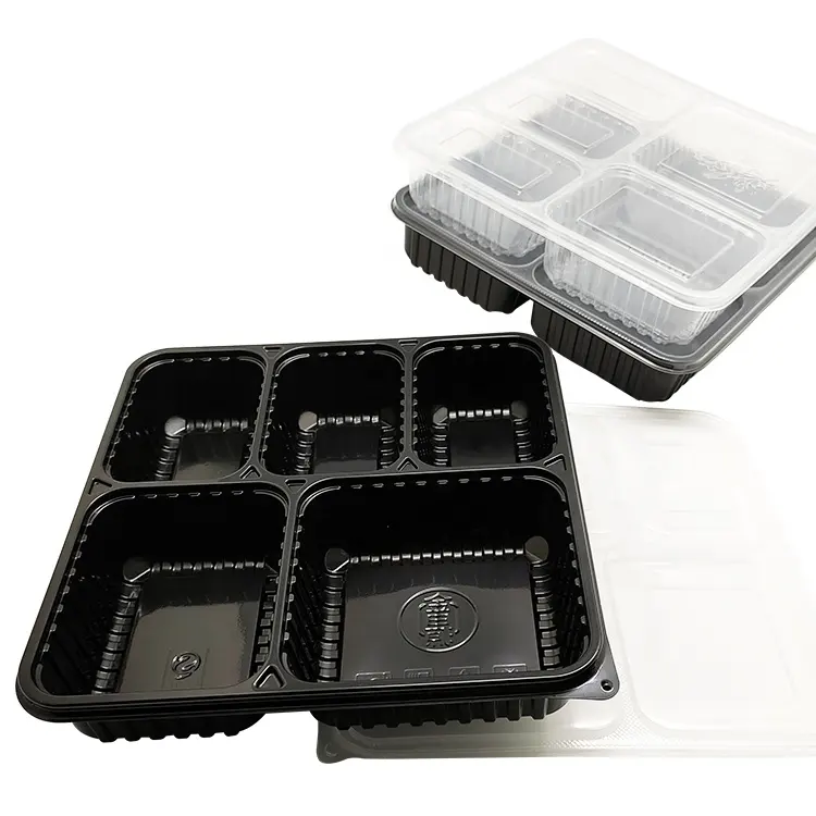 5 отсек одноразовая упаковка для еды, ланча Bento хранения пластиковые вынуть контейнер коробка для пищевых продуктов