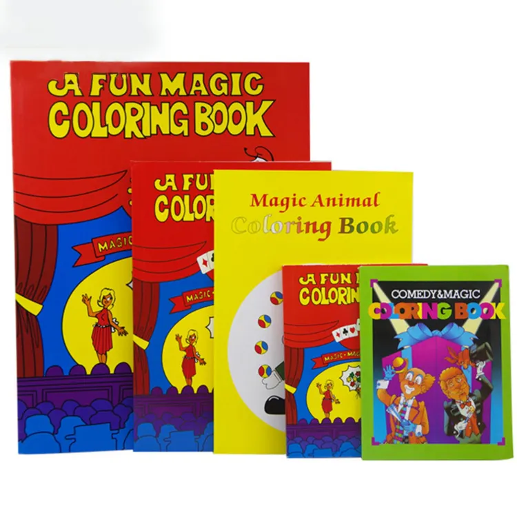 Desalen M आकार बच्चों को मंच जादू की चाल कार्ड पुस्तक खिलौना प्रोप जादू रंग पुस्तक