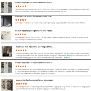 Veneer 3D sóng trang trí bên ngoài sinh Thái Nền Hội Đồng Quản trị 3D văn hóa tấm PU đá tường Bảng điều khiển Polyurethane Faux nhân tạo PU đá - Product Image 5