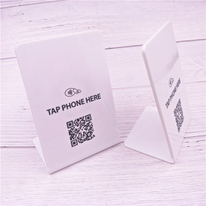 Tarjeta de escaneo táctil para ver la lista de menú, soporte de menú de alta calidad, NFC, QR