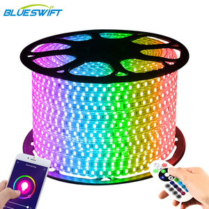 新产品可调光柔性RGB 5050聚氯乙烯粘合发光二极管灯条app控制智能灯条 - Product Image 2