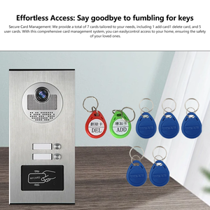 กริ่งประตูอพาร์ทเมนต์ 2 ตัว พร้อมจอภาพวิดีโออินเตอร์คอม 7 นิ้ว 2 จอ ระบบวิดีโออินเตอร์คอม 4 สาย สำหรับอพาร์ทเมนต์หลายห้อง - Product Image 3