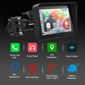 5.5inch <strong>Touch</strong> <strong>Screen</strong> Wireless Carplay Monitor Android Auto GPS Navigation Dual <strong>Bluetooth</strong> Siri Voice Control for Motorcycle - Product Image 4