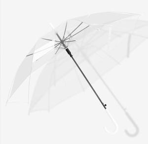 Transparent PVC Long Handle Straight Umbrella Candy-Colored 8 Bone <strong>Rain</strong> <strong>Cover</strong> for Travel Manual Control Clear Sun Protection - Product Image 1