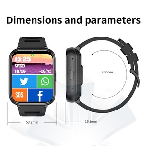 2023 Android akıllı saat 4G ile 2.08 inç tam yuvarlak büyük ekran SIM kart yuvası 4GB RAM 64GB ROM WiFi GPS 4G akıllı saat Q668 - Product Image 5