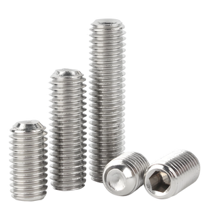 Asme Unc Unf 4 #-40 6 #-32 1/2-13 1/4-20 3/8-16不锈钢细齿六角套筒开槽平头无头固定螺钉 - Product Image 2