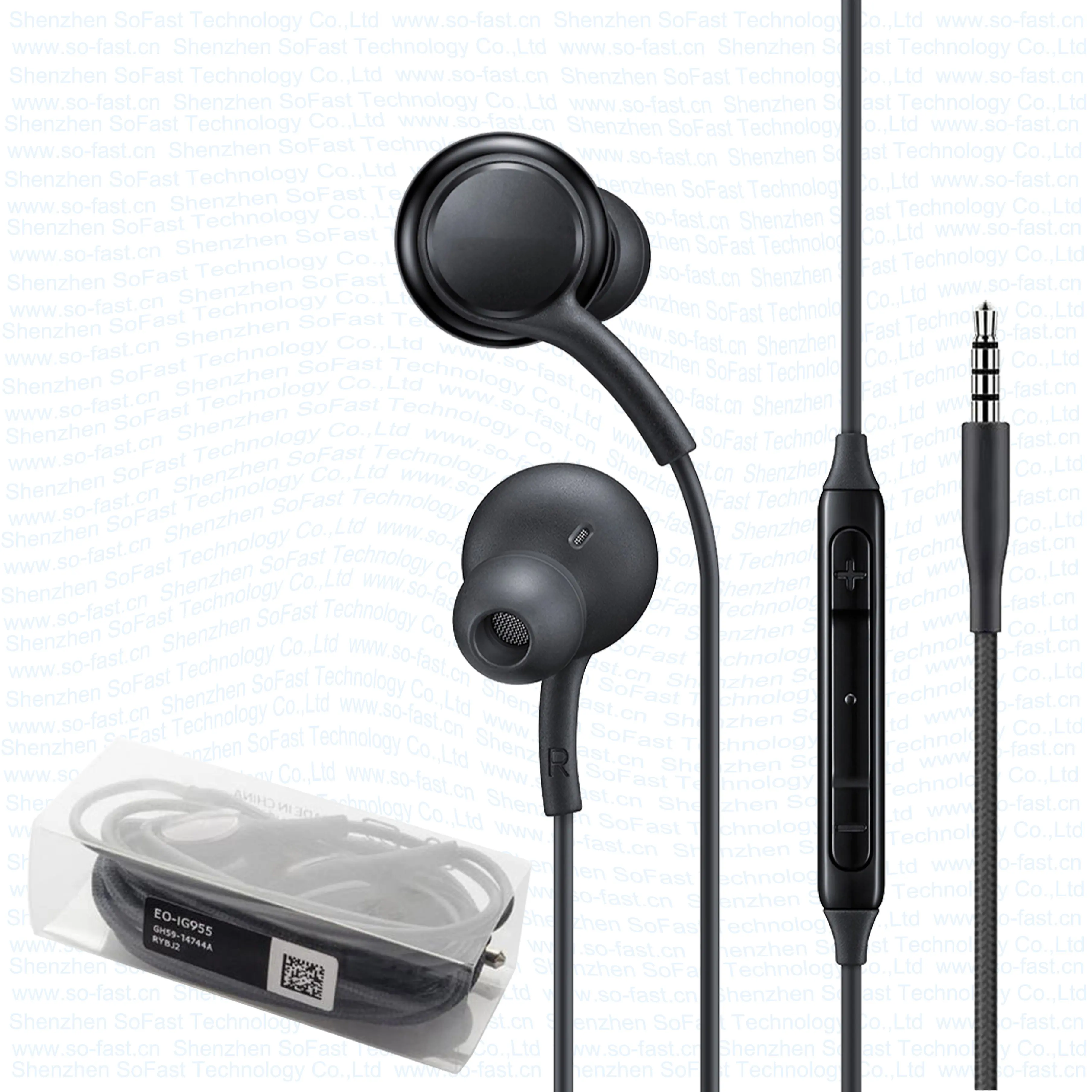 मूल गुणवत्ता हेडसेट के लिए दूरदराज के Mic के साथ कान Headphones में S8/S9 Akg के लिए 3.5mm जैक ईरफ़ोन