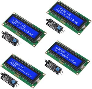 Aismartlink LCD1602 1602 <strong>LCD</strong> Module Blue Screen 16x2 Character <strong>LCD</strong> <strong>Display</strong> with IIC <strong>I2C</strong> Serial <strong>Interface</strong> Adapter Module - Product Image 1
