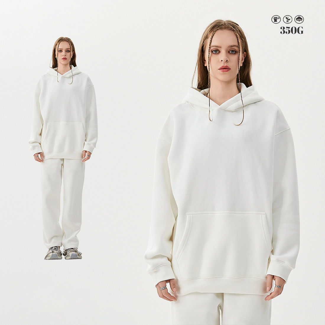 White hoodie