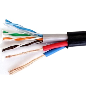 CCTV kontrolü için güç kablosu ile açık su geçirmez Cat5e ağ Lan kablosu - Product Image 1