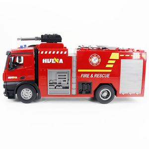 1:14 22CH RC消防車リモコン消防車,ウォータースプレーライト付き音はしご2.4GHzシミュレーション車両