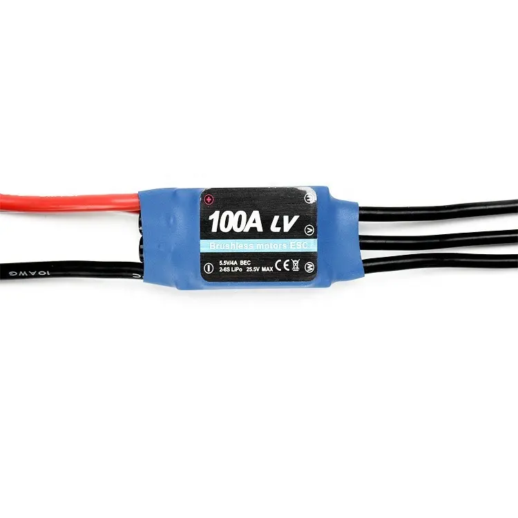 Hot Sale 2-6S Flycolor 100A Brushless RC Suku Cadang Pesawat 100 Amp ESC