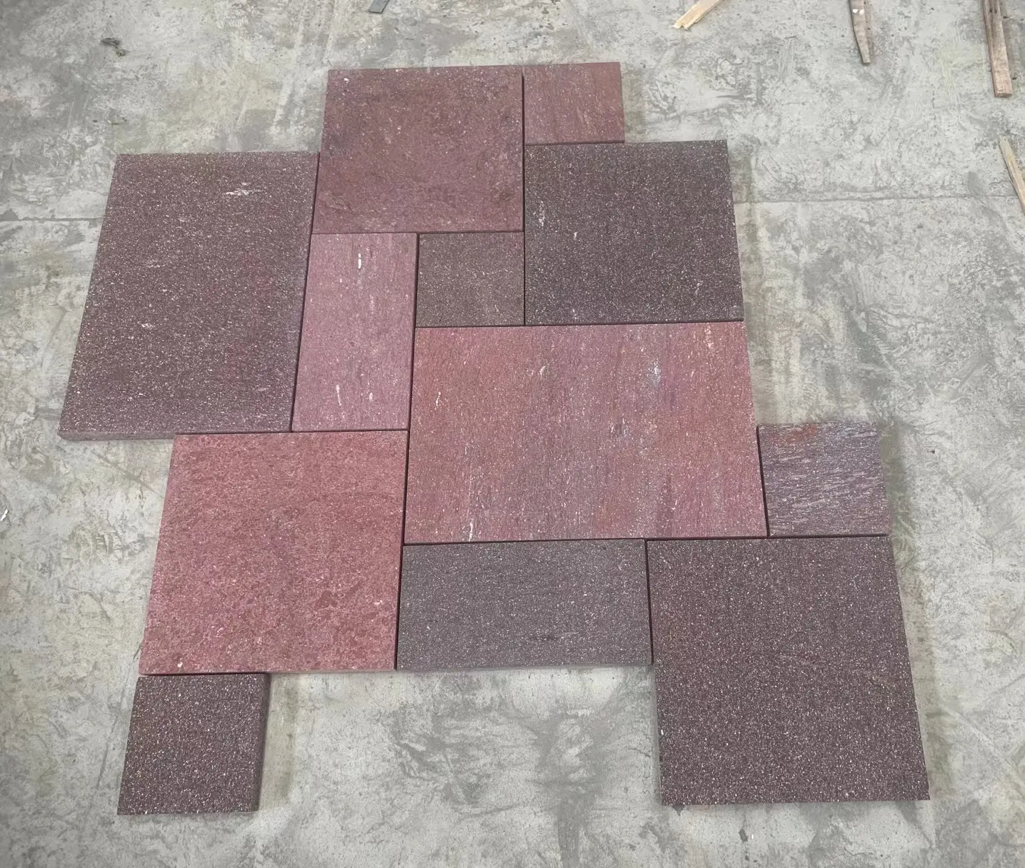 Chinese cheap G666 red porphyry granite French pattern
