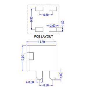 6.3x 9.8mm高精度4ピンヘッダー強化80AブラスティンコンションM4端子ねじ端子ブロック - Product Image 3
